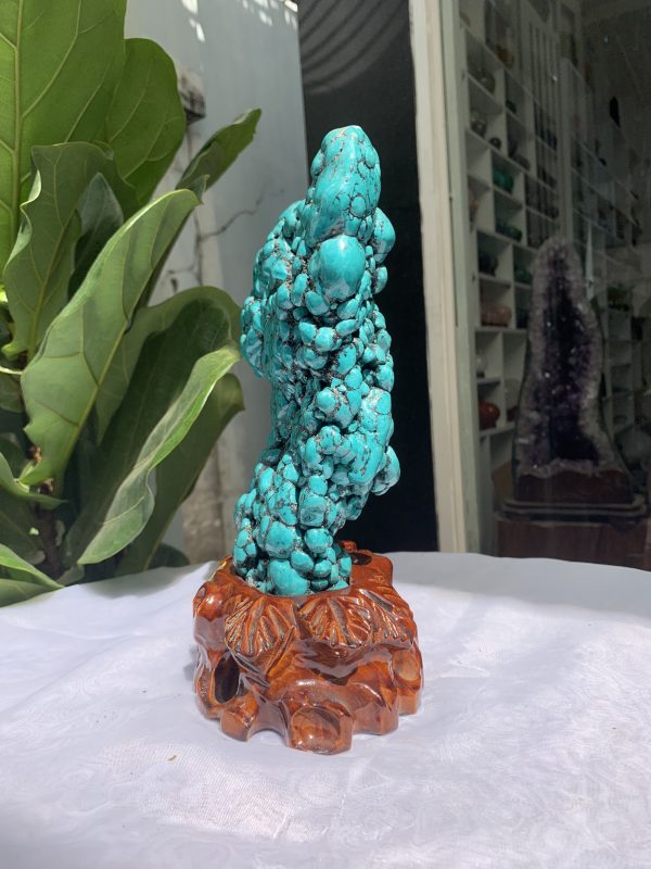 Đá Lam Ngọc – Turquoise (LN06), KL: 3.716 KG, KT: 27×18 CM