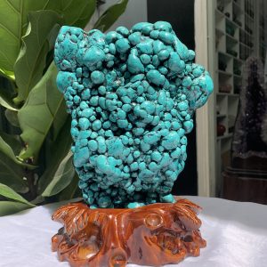 Đá Lam Ngọc – Turquoise (LN06), KL: 3.716 KG, KT: 27×18 CM