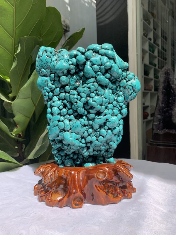 Đá Lam Ngọc – Turquoise (LN06), KL: 3.716 KG, KT: 27×18 CM