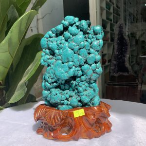 Đá Lam Ngọc – Turquoise (LN08), KL: 3.642 KG, KT: 25.7×13CM