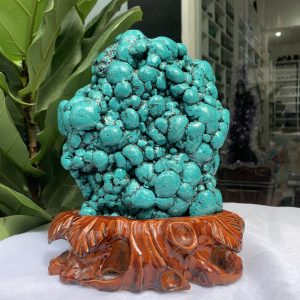 Đá Lam Ngọc – Turquoise (LN09), KL: 4.144 KG, KT: 23.5×17CM