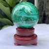 Bi cầu đá Lông Công – Đá Khổng Tước – Malachite Sphere, ĐK: 7.8 CM, KL: 0.888 KG (MLC24)
