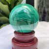 Bi cầu đá Lông Công – Đá Khổng Tước – Malachite Sphere, ĐK: 7.3 CM, KL: 0.776 KG (MLC30)