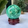 Bi cầu đá Lông Công – Đá Khổng Tước – Malachite Sphere, ĐK: 6.6 CM, KL: 0.516 KG (MLC32)