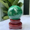Bi cầu đá Lông Công – Đá Khổng Tước – Malachite Sphere, ĐK: 7.3 CM, KL: 0.754 KG (MLC33)