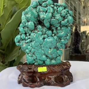 Đá Lam Ngọc – Turquoise (LN07), KL: 3.406 KG, KT: 23×16.5CM