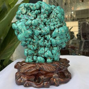 Đá Lam Ngọc – Turquoise (LN07), KL: 3.406 KG, KT: 23×16.5CM