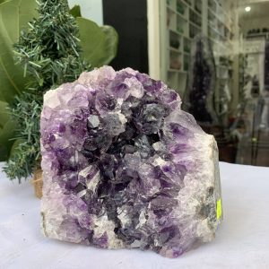 HỐC THẠCH ANH TÍM NHỎ – SMALL AMETHYST GEODE (TV415), KL: 2.860 KG, KT: 14×13.5 CM