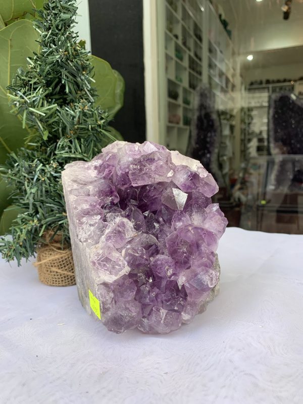 HỐC THẠCH ANH TÍM NHỎ – SMALL AMETHYST GEODE (TV414), KL: 1.794 KG, KT: 13×10.5CM