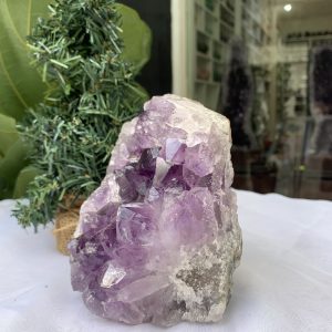 HỐC THẠCH ANH TÍM NHỎ – SMALL AMETHYST GEODE (TV414), KL: 1.794 KG, KT: 13×10.5CM