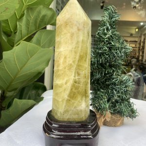 TRỤ ĐÁ THẠCH ANH VÀNG , KL: 1,562 KG, KT: 20,7x7,8 CM (TVL43)