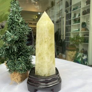 TRỤ ĐÁ THẠCH ANH VÀNG , KL:1,564 KG, KT: 23,6x8,5 CM (TVL34)
