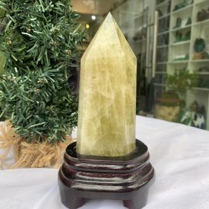 TRỤ ĐÁ THẠCH ANH VÀNG , KL:0,56KG, KT: 17,5x6 CM (TVL32)