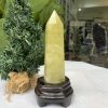 TRỤ ĐÁ THẠCH ANH VÀNG , KL: 0,518 KG, KT: 19,3x5,2 CM (TVL35)