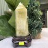 TRỤ ĐÁ THẠCH ANH VÀNG , KL: 0,932 KG, KT: 21,9×7,2 CM (TVL37)