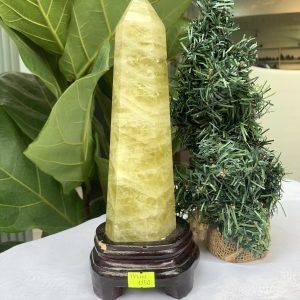 TRỤ ĐÁ THẠCH ANH VÀNG , KL: 1,124 KG, KT: 26,5x7 CM (TVL40)