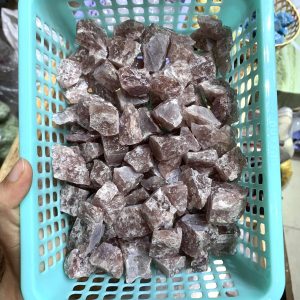 ĐÁ VỤN THÔ THẠCH ANH DÂU HỒNG - Strawberry Quartz Raw | ĐÁ VỤN PHONG THỦY