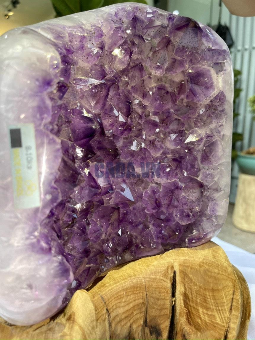 Bệ Thạch Anh Tím - Amethyst (T124), KT: 34.5x22CM, KL: 8.1KG