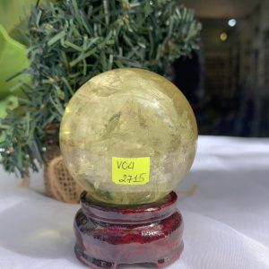 BI CẦU THẠCH ANH VÀNG – Citrine Sphere KL: 0.226 KG; ĐK: 5.4 cm (V04)
