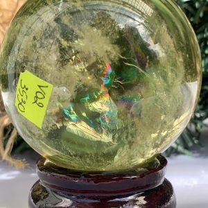 BI CẦU THẠCH ANH VÀNG – Citrine Sphere KL: 0.294 KG; ĐK: 6.4 cm (V02)