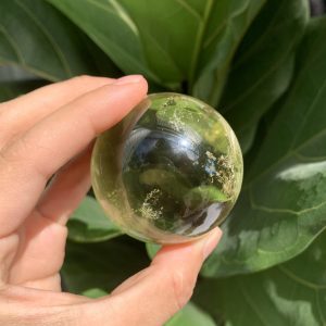 BI CẦU THẠCH ANH VÀNG – Citrine Sphere KL: 0,182 KG; ĐK: 5 cm (V10)
