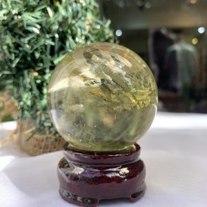 BI CẦU THẠCH ANH VÀNG – Citrine Sphere KL: 0,238 KG; ĐK: 5,5 cm (V16)