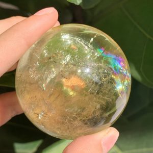 BI CẦU THẠCH ANH VÀNG – Citrine Sphere KL: 0,234 KG; ĐK: 5,5 cm (V11)