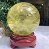 BI CẦU THẠCH ANH VÀNG – Citrine Sphere KL: 0,876 KG; ĐK: 8,6 cm (V31)