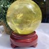 BI CẦU THẠCH ANH VÀNG – Citrine Sphere KL: 0,876 KG; ĐK: 8,6 cm (V31)