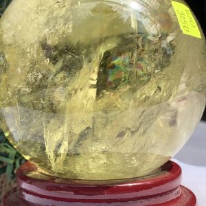 BI CẦU THẠCH ANH VÀNG – Citrine Sphere KL: 0,754 KG; ĐK: 8,2 cm (V30)