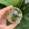 BI CẦU THẠCH ANH VÀNG – Citrine Sphere KL: 0,24 KG; ĐK: 5,5 cm (V09)