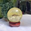 BI CẦU THẠCH ANH VÀNG – Citrine Sphere KL: 0,462 KG; ĐK: 6,9 cm (V26)