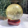 BI CẦU THẠCH ANH VÀNG – Citrine Sphere KL: 0,464 KG; ĐK: 6,9 cm (V25)