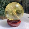 BI CẦU THẠCH ANH VÀNG – Citrine Sphere KL: 0,464 KG; ĐK: 6,9 cm (V25)