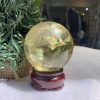 BI CẦU THẠCH ANH VÀNG – Citrine Sphere KL: 0,35 KG; ĐK: 6,3 cm (V24)