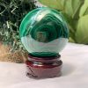 Bi cầu đá Lông Công – Đá Khổng Tước – Malachite Sphere, ĐK: 5.8 CM, KL: 0.392 KG (MLC59)