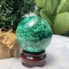 Bi cầu đá Lông Công – Đá Khổng Tước – Malachite Sphere, ĐK: 6.1 CM, KL: 0.424 KG (MLC34)