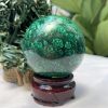 Bi cầu đá Lông Công – Đá Khổng Tước – Malachite Sphere, ĐK: 6 CM, KL: 0.394 KG (MLC40)