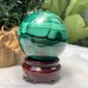 Bi cầu đá Lông Công – Đá Khổng Tước – Malachite Sphere, ĐK: 5.5 CM, KL: 0.352 KG (MLC48)