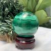 Bi cầu đá Lông Công – Đá Khổng Tước – Malachite Sphere, ĐK: 5.6 CM, KL: 0.366 KG (MLC49)