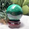 Bi cầu đá Lông Công – Đá Khổng Tước – Malachite Sphere, ĐK: 5.7 CM, KL: 0.394 KG (MLC51)