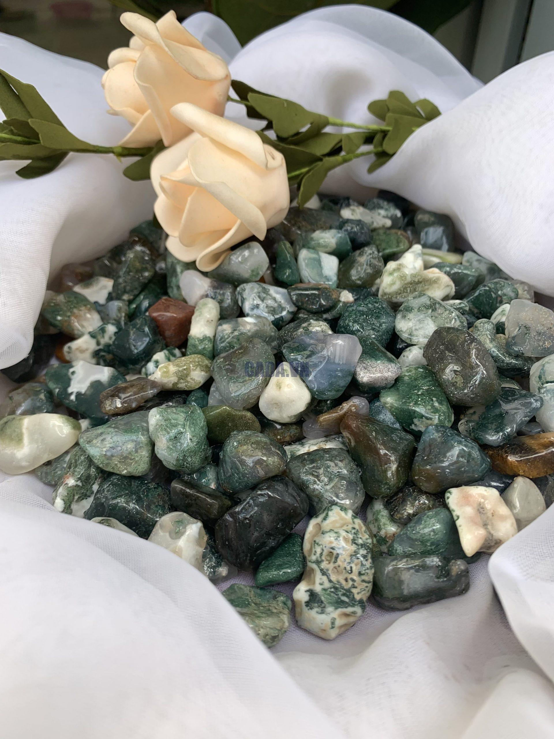 ĐÁ VỤN MÃ NÃO RÊU - MOSS AGATE | ĐÁ VỤN PHONG THỦY