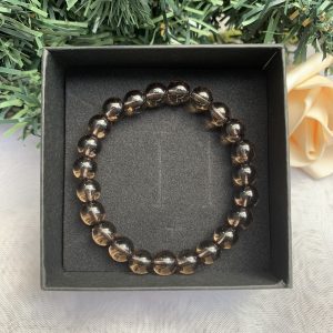 Vòng tay phong thủy đá Thạch Anh Khói – Smoky Quartz – size 8-10-12mm – Vòng Đơn | CADA DECOR