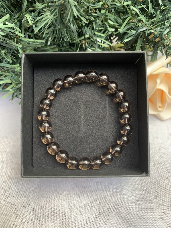 Vòng tay phong thủy đá Thạch Anh Khói – Smoky Quartz – size 8-10-12mm – Vòng Đơn | CADA DECOR