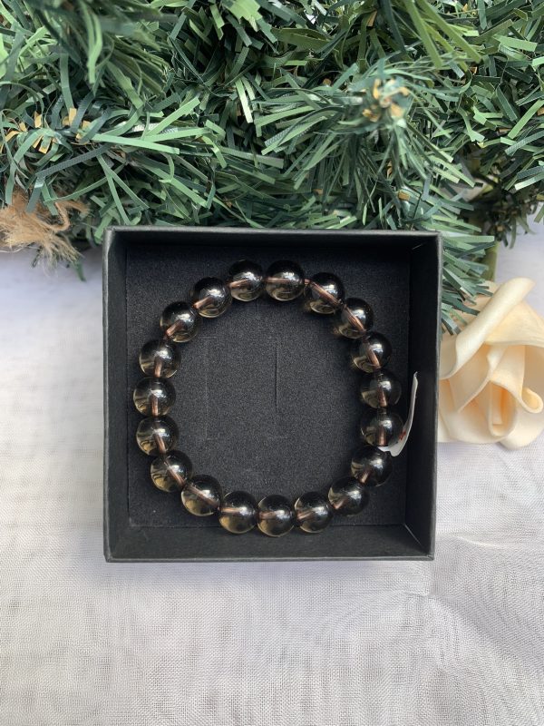 Vòng tay phong thủy đá Thạch Anh Khói – Smoky Quartz – size 8-10-12mm – Vòng Đơn | CADA DECOR
