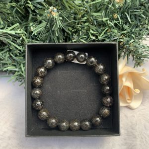 Vòng tay phong thủy đá Thạch Anh Tóc Đen – Black Rutilated Quartz – size 8-10-mm – Vòng Đơn | CADA DECOR