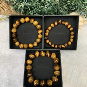 Vòng tay phong thủy đá Mắt Hổ Vàng- Yellow Tiger Eye - size 8-10-12mm - Vòng Đơn