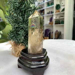 TRỤ THẠCH ANH VÀNG ÁM KHÓI -CITRINE SMOKY QUARTZ POINT- KT: 13,2 x 3,5 CM KL: 0.235 KG (TK26)