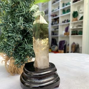 TRỤ THẠCH ANH VÀNG ÁM KHÓI -CITRINE SMOKY QUARTZ POINT- KT: 13,2 x 3,5 CM KL: 0.235 KG (TK26)
