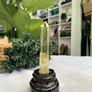 TRỤ THẠCH ANH VÀNG ÁM KHÓI -CITRINE SMOKY QUARTZ POINT- KT: 13,8 x 2,5 CM KL: 0.115 KG (TK20)